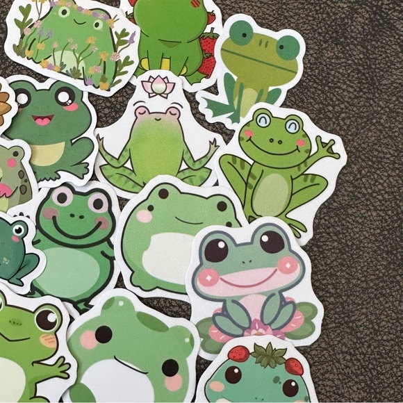 NEW! NWOT Set of 14 frog stickers - classroom prizes gift bags party favors - Picture 11 of 12
